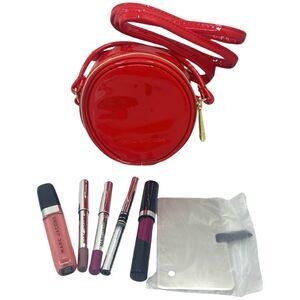 Marc Jacobs Red Patent Leather Mini Purse & Beauty Bundle